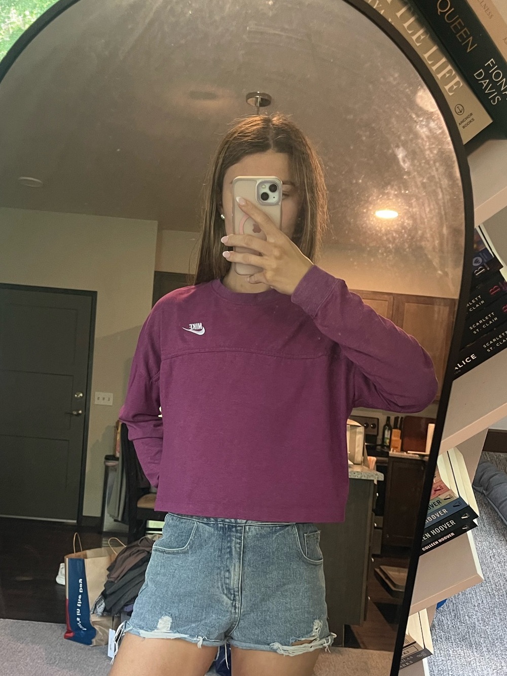 Nike Women's Plum Cropped Crewneck Sweatshirt